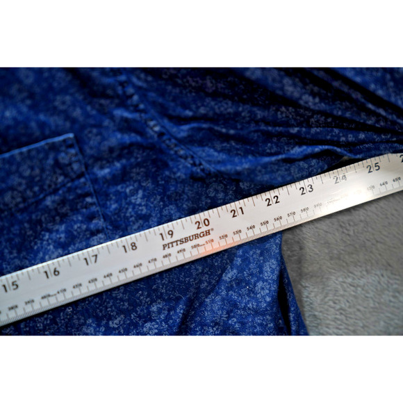 Marc Anthony Slim Fit Button-Up Shirt Men’s L Navy Blue Floral 100% Cotton - Picture 5 of 8